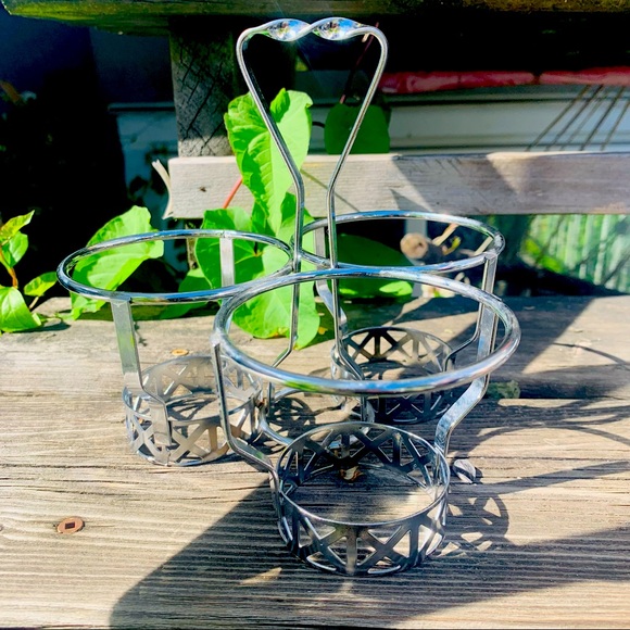 Vintage 60s Bar Set - 3 MCM Spirit Glasses & Caddy - Picture 4 of 7